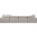  Manufacturer Color_Beige -- Meridian Comfy Fabric 5 pc Sectional IMAGE 5
