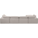  Manufacturer Color_Beige -- Meridian Comfy Fabric 5 pc Sectional IMAGE 6