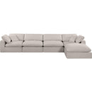  Manufacturer Color_Beige -- Meridian Comfy Fabric 5 pc Sectional IMAGE 8