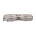  Manufacturer Color_Beige -- Meridian Comfy Fabric 5 pc Sectional IMAGE 1