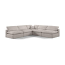 Manufacturer Color_Beige -- Meridian Comfy Fabric 5 pc Sectional IMAGE 1