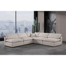  Manufacturer Color_Beige -- Meridian Comfy Fabric 5 pc Sectional IMAGE 2