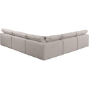  Manufacturer Color_Beige -- Meridian Comfy Fabric 5 pc Sectional IMAGE 3