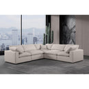 Manufacturer Color_Beige -- Meridian Comfy Fabric 5 pc Sectional IMAGE 2