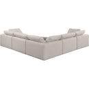  Manufacturer Color_Beige -- Meridian Comfy Fabric 5 pc Sectional IMAGE 3