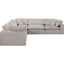  Manufacturer Color_Beige -- Meridian Comfy Fabric 5 pc Sectional IMAGE 4