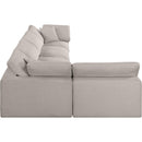  Manufacturer Color_Beige -- Meridian Comfy Fabric 5 pc Sectional IMAGE 10