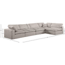  Manufacturer Color_Beige -- Meridian Comfy Fabric 5 pc Sectional IMAGE 15