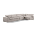  Manufacturer Color_Beige -- Meridian Comfy Fabric 5 pc Sectional IMAGE 1