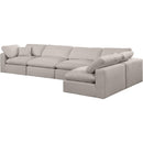  Manufacturer Color_Beige -- Meridian Comfy Fabric 5 pc Sectional IMAGE 2