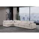  Manufacturer Color_Beige -- Meridian Comfy Fabric 5 pc Sectional IMAGE 3