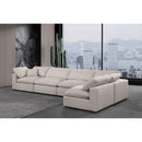  Manufacturer Color_Beige -- Meridian Comfy Fabric 5 pc Sectional IMAGE 4