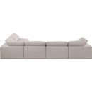  Manufacturer Color_Beige -- Meridian Comfy Fabric 5 pc Sectional IMAGE 5