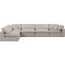  Manufacturer Color_Beige -- Meridian Comfy Fabric 5 pc Sectional IMAGE 7