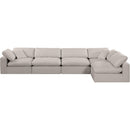  Manufacturer Color_Beige -- Meridian Comfy Fabric 5 pc Sectional IMAGE 8