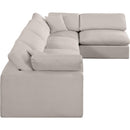  Manufacturer Color_Beige -- Meridian Comfy Fabric 5 pc Sectional IMAGE 9