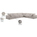  Manufacturer Color_Beige -- Meridian Comfy Fabric 6 pc Sectional IMAGE 11