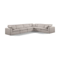  Manufacturer Color_Beige -- Meridian Comfy Fabric 6 pc Sectional IMAGE 1