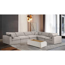  Manufacturer Color_Beige -- Meridian Comfy Fabric 6 pc Sectional IMAGE 2