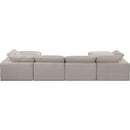  Manufacturer Color_Beige -- Meridian Comfy Fabric 6 pc Sectional IMAGE 3