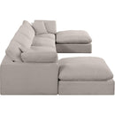  Manufacturer Color_Beige -- Meridian Comfy Fabric 6 pc Sectional IMAGE 5