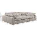  Manufacturer Color_Beige -- Meridian Comfy Fabric 6 pc Sectional IMAGE 10