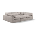  Manufacturer Color_Beige -- Meridian Comfy Fabric 6 pc Sectional IMAGE 1