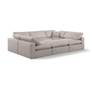  Manufacturer Color_Beige -- Meridian Comfy Fabric 6 pc Sectional IMAGE 1