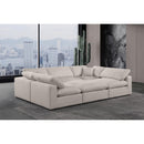  Manufacturer Color_Beige -- Meridian Comfy Fabric 6 pc Sectional IMAGE 2