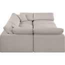  Manufacturer Color_Beige -- Meridian Comfy Fabric 6 pc Sectional IMAGE 5