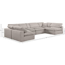  Manufacturer Color_Beige -- Meridian Comfy Fabric 6 pc Sectional IMAGE 10
