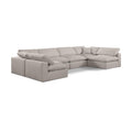  Manufacturer Color_Beige -- Meridian Comfy Fabric 6 pc Sectional IMAGE 1