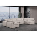  Manufacturer Color_Beige -- Meridian Comfy Fabric 6 pc Sectional IMAGE 2