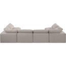  Manufacturer Color_Beige -- Meridian Comfy Fabric 6 pc Sectional IMAGE 3