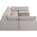  Manufacturer Color_Beige -- Meridian Comfy Fabric 6 pc Sectional IMAGE 5