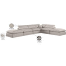  Manufacturer Color_Beige -- Meridian Comfy Fabric 6 pc Sectional IMAGE 11