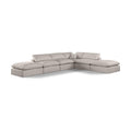  Manufacturer Color_Beige -- Meridian Comfy Fabric 6 pc Sectional IMAGE 1