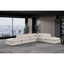  Manufacturer Color_Beige -- Meridian Comfy Fabric 6 pc Sectional IMAGE 2