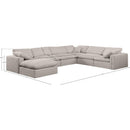  Manufacturer Color_Beige -- Meridian Comfy Fabric 7 pc Sectional IMAGE 10