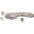  Manufacturer Color_Beige -- Meridian Comfy Fabric 7 pc Sectional IMAGE 11
