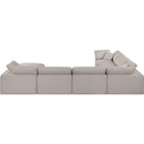  Manufacturer Color_Beige -- Meridian Comfy Fabric 7 pc Sectional IMAGE 3