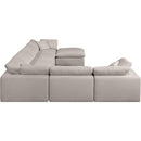  Manufacturer Color_Beige -- Meridian Comfy Fabric 7 pc Sectional IMAGE 5