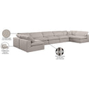  Manufacturer Color_Beige -- Meridian Comfy Fabric 7 pc Sectional IMAGE 11