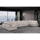  Manufacturer Color_Beige -- Meridian Comfy Fabric 7 pc Sectional IMAGE 2
