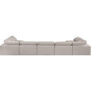  Manufacturer Color_Beige -- Meridian Comfy Fabric 7 pc Sectional IMAGE 3