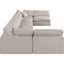  Manufacturer Color_Beige -- Meridian Comfy Fabric 7 pc Sectional IMAGE 5
