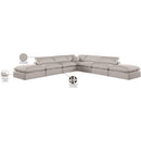  Manufacturer Color_Beige -- Meridian Comfy Fabric 7 pc Sectional IMAGE 11