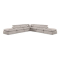  Manufacturer Color_Beige -- Meridian Comfy Fabric 7 pc Sectional IMAGE 1
