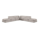  Manufacturer Color_Beige -- Meridian Comfy Fabric 7 pc Sectional IMAGE 1