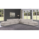  Manufacturer Color_Beige -- Meridian Comfy Fabric 7 pc Sectional IMAGE 2